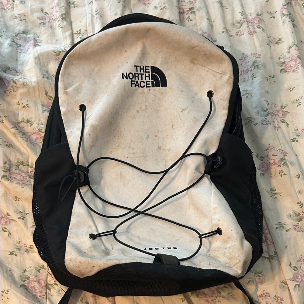 The North Face Men's Black and White Backpack